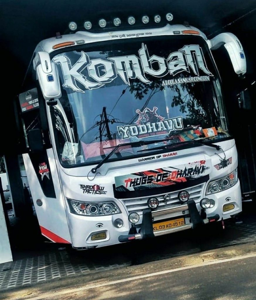 Komban white bus livery