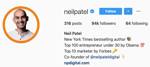 Digital marketing bio for instagram
