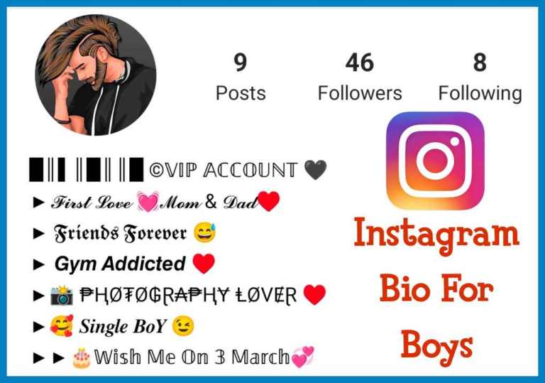 instagram bio style boy