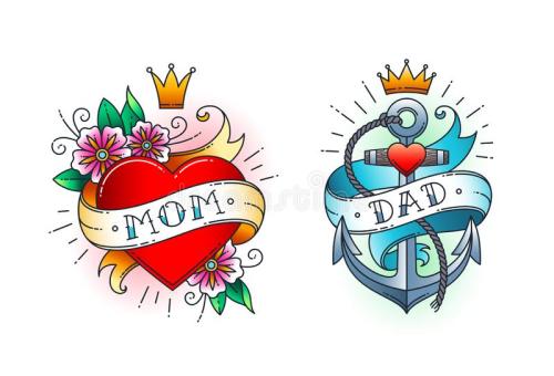 dad mom tattoo images