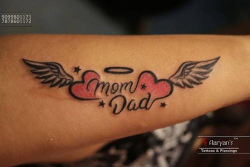 mom dad tattoo for girls